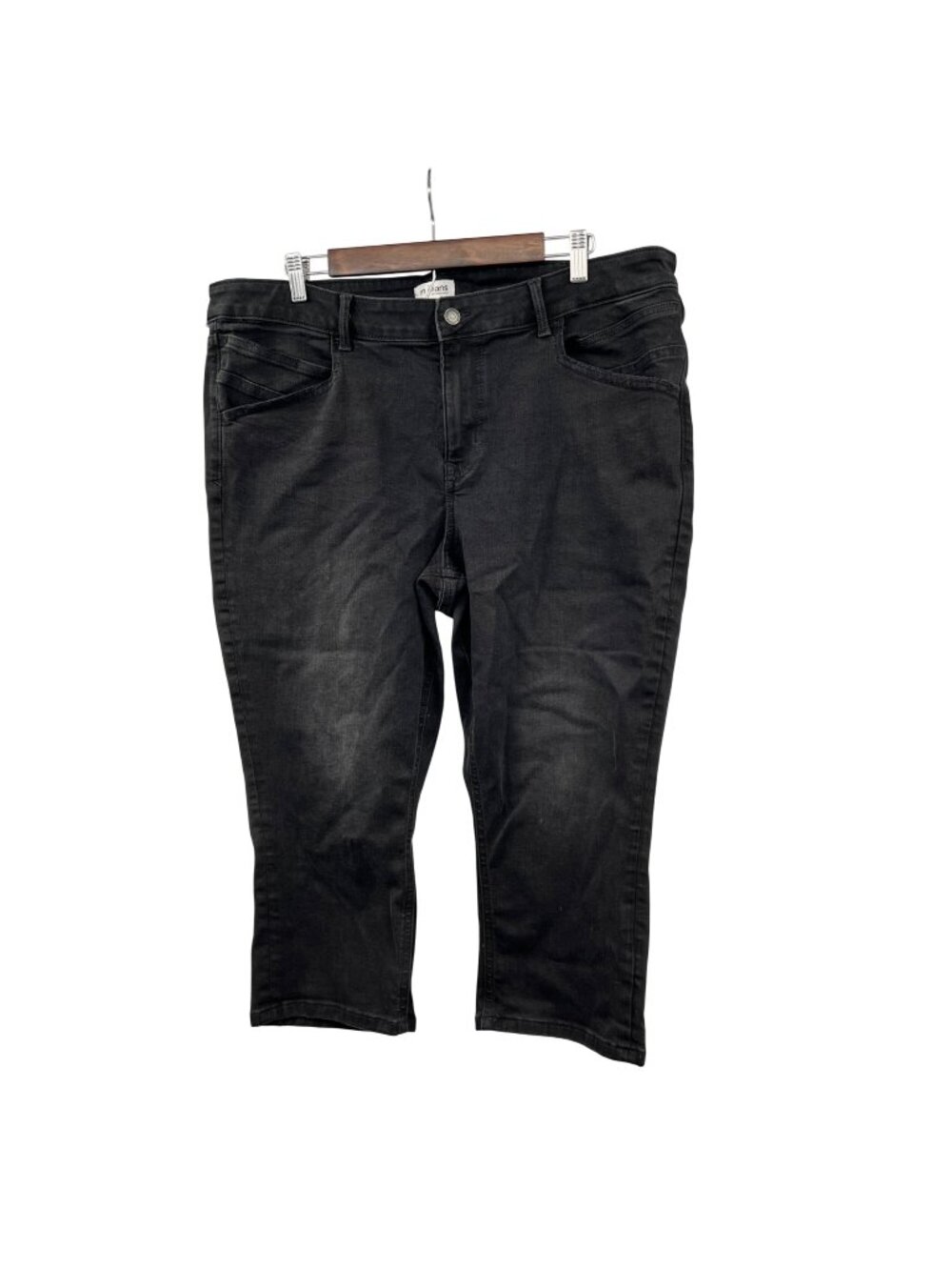 Maurices Women's Cropped Jeans Black High Rise Size 20W